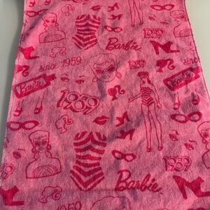 Pink Barbie hand towel. Washed, but never used.